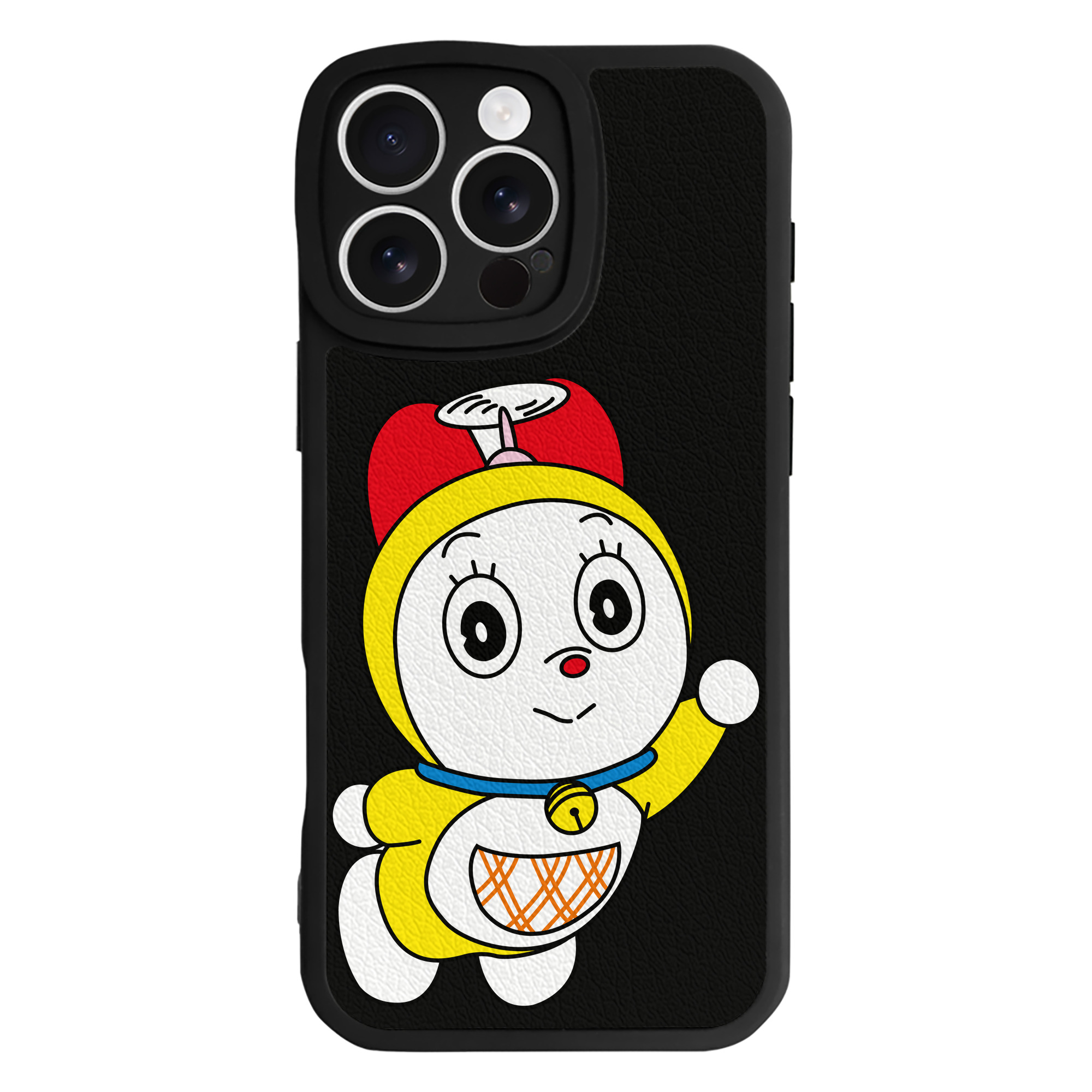 （画像用） ドラえもん ドラミ Doraemon Dorami 【iPhone 16シリーズ対応】シリコンスマホケース（レザー調） 材質：シリコン